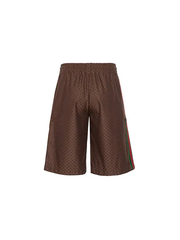 Шорты Gucci ss21 printing shorts — изображение 2 из 4, коричневый