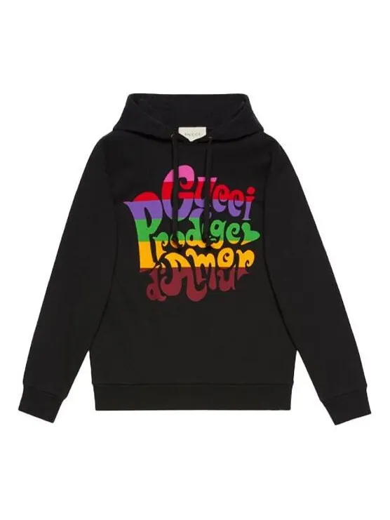 Толстовка Gucci fw21 prodige d amour print men's — изображение 1 из 4, черный