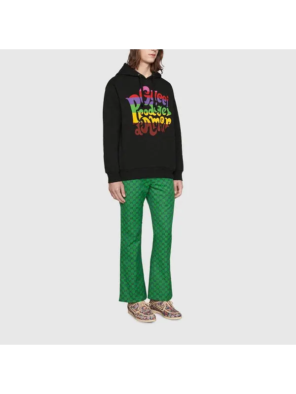 Толстовка Gucci fw21 prodige d amour print men's — изображение 2 из 4, черный