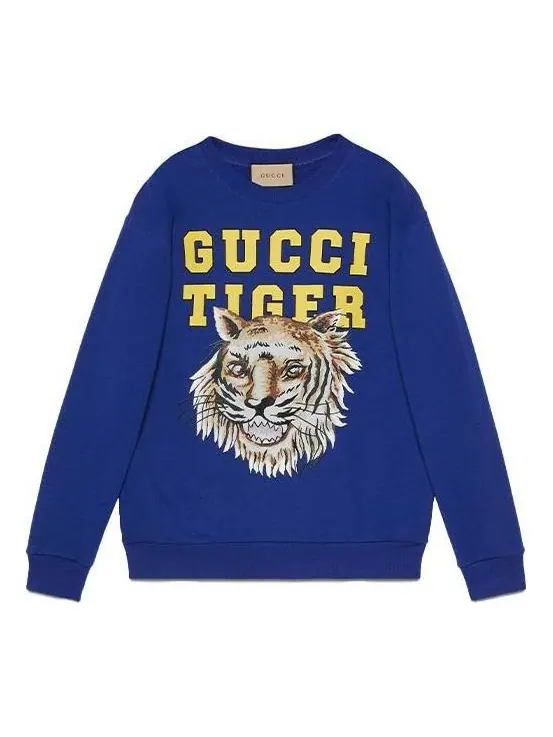 Свитшот Gucci Tiger Cotton — изображение 1 из 1, синий