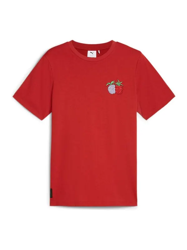Футболка x one piece graphic t-shirt 'club red' Puma — изображение 1 из 2, красный
