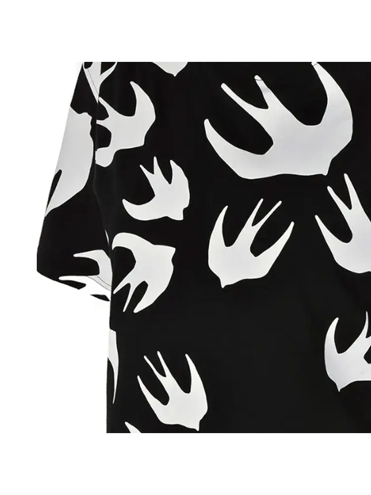 Футболка (WMNS) Alexander McQueen Logo Monogram T-Shirt 'Black' — изображение 5 из 6, черный