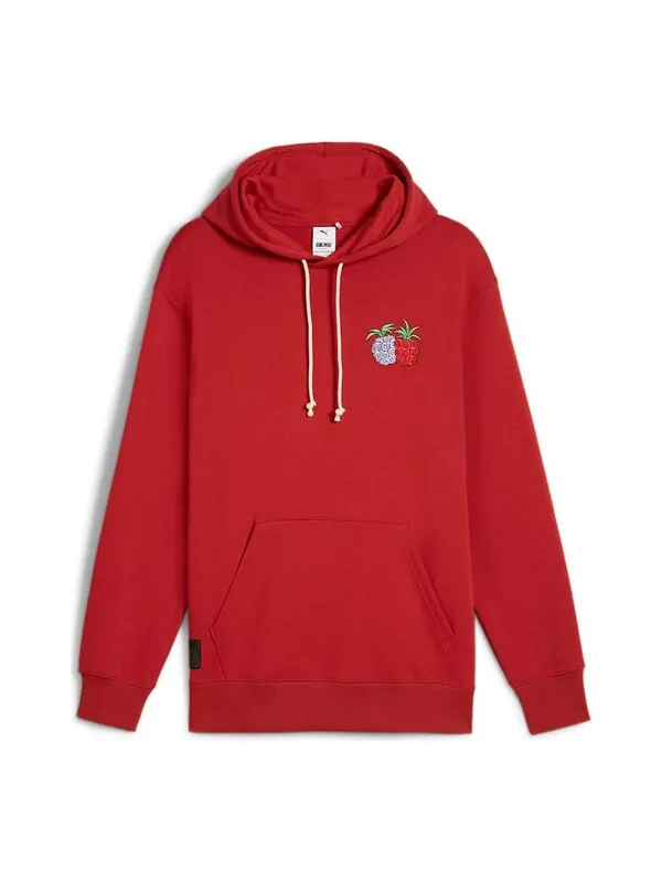 Толстовка x one piece graphic hoodie 'red' Puma — изображение 1 из 2, красный