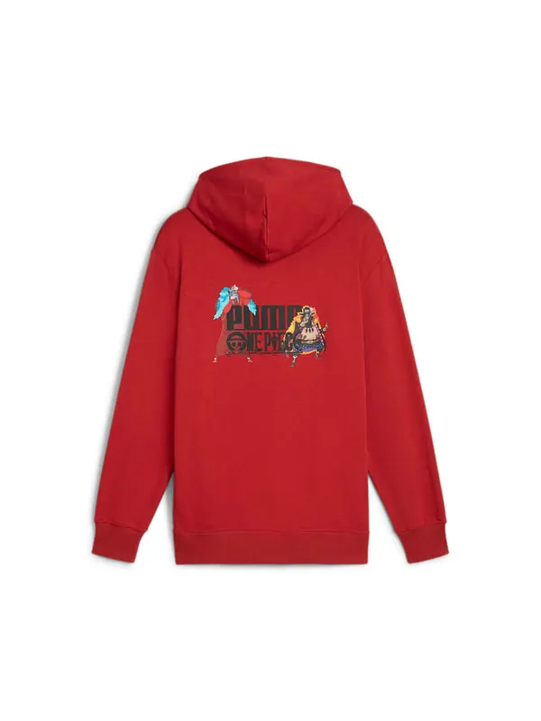 Толстовка x one piece graphic hoodie 'red' Puma — изображение 2 из 2, красный