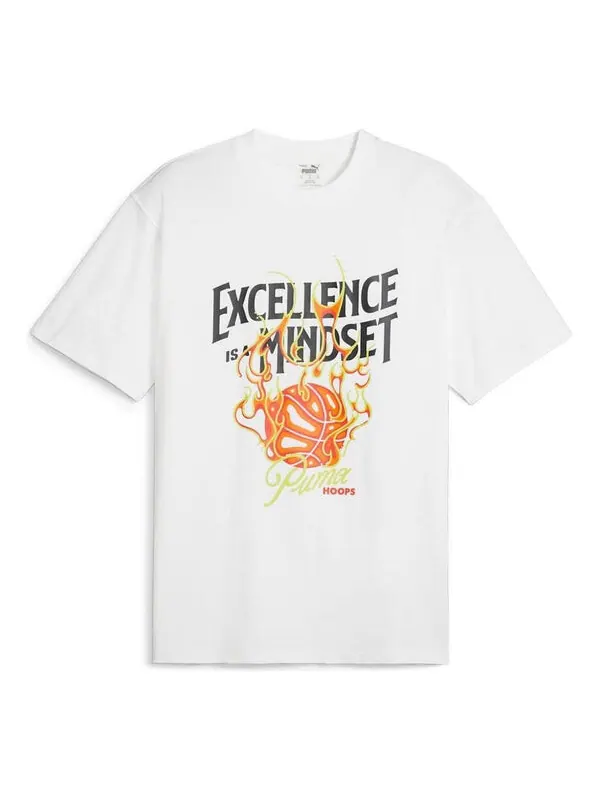 Футболка hoops excellence basketball t-shirt 'white' Puma — изображение 1 из 2, белый