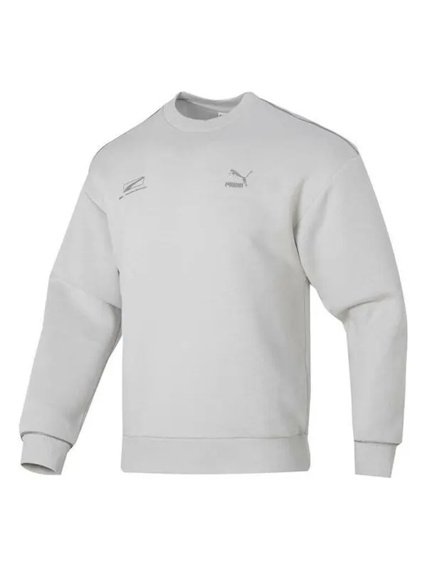 Свитер casual logo printed sweater 'grey' Puma