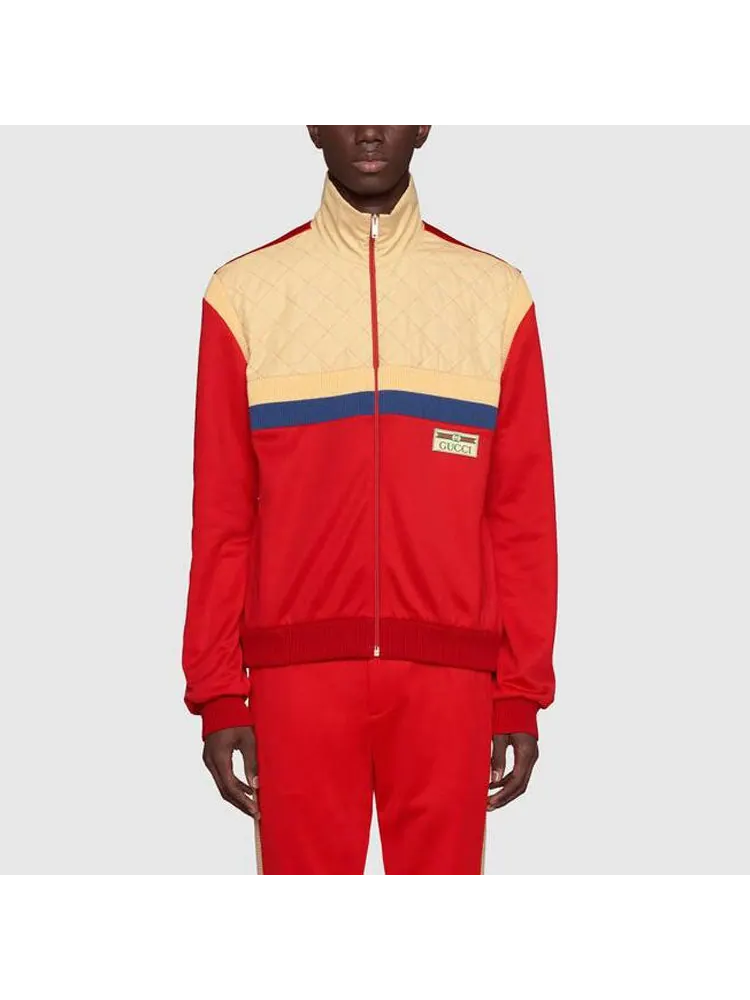 Куртка Gucci Plain Knit Zipper Jacket, Мужская — изображение 3 из 4, красный