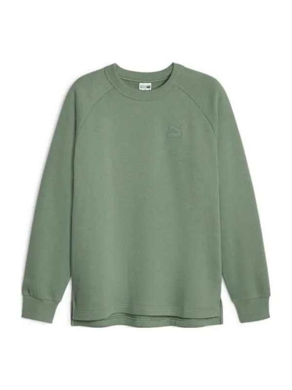 Свитер loose-fit sports pullover sweatshirt 'green' Puma