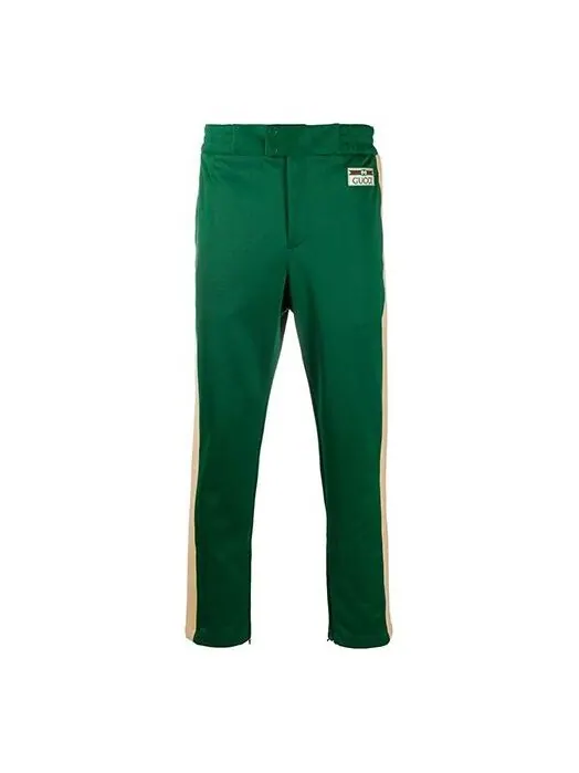 Брюки Gucci Technical jersey joggers 'Green' — изображение 1 из 4, зеленый