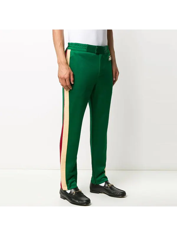 Брюки Gucci Technical jersey joggers 'Green' — изображение 4 из 4, зеленый