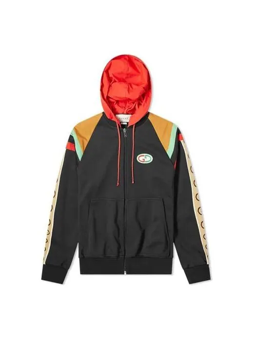 Куртка Gucci hooded jacket, patchwork — изображение 1 из 4, мульти