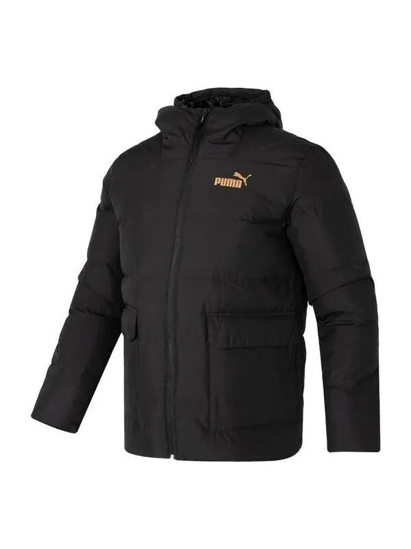 Куртка street style hoodie down jacket 'black' Puma — изображение 1 из 4, черный