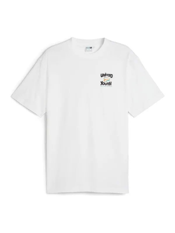 Футболка downtown graphic t-shirt 'white' Puma — изображение 1 из 2, белый
