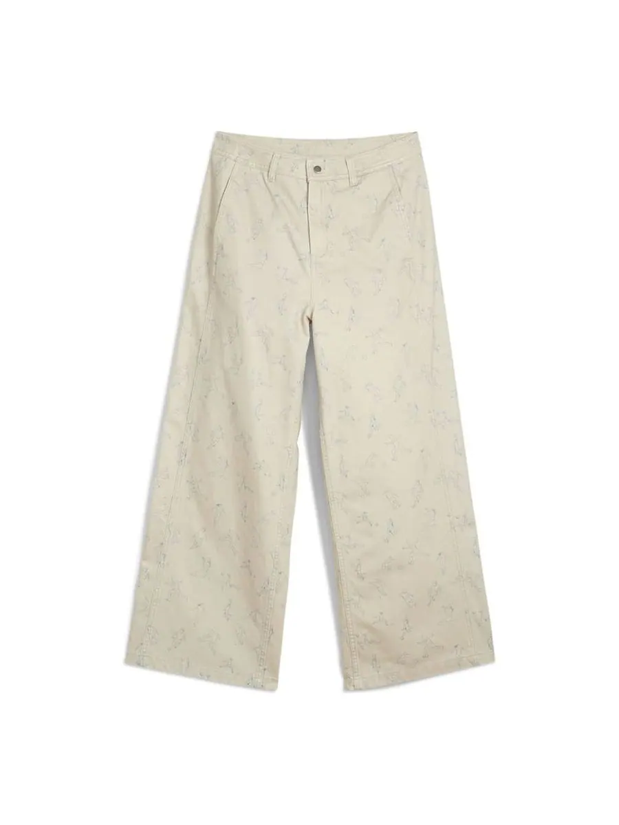Спортивные брюки (WMNS) PUMA x KIDSUPER Pants 'Desert Dust' — изображение 1 из 2, бежевый