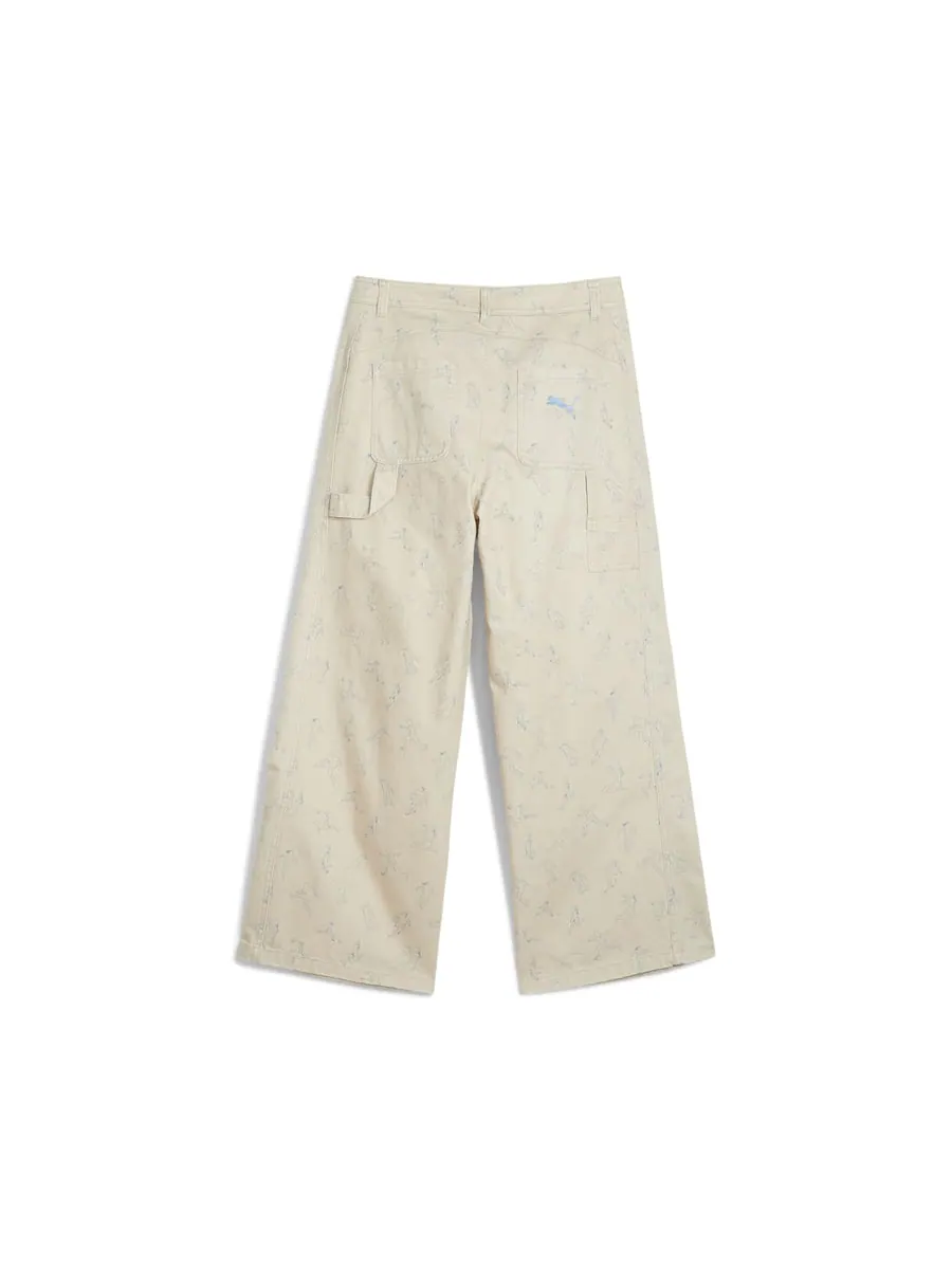 Спортивные брюки (WMNS) PUMA x KIDSUPER Pants 'Desert Dust' — изображение 2 из 2, бежевый