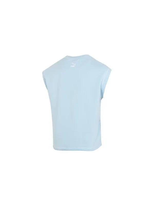Жилет sole logo vest 'pale blue' Puma — изображение 2 из 4, синий/белый