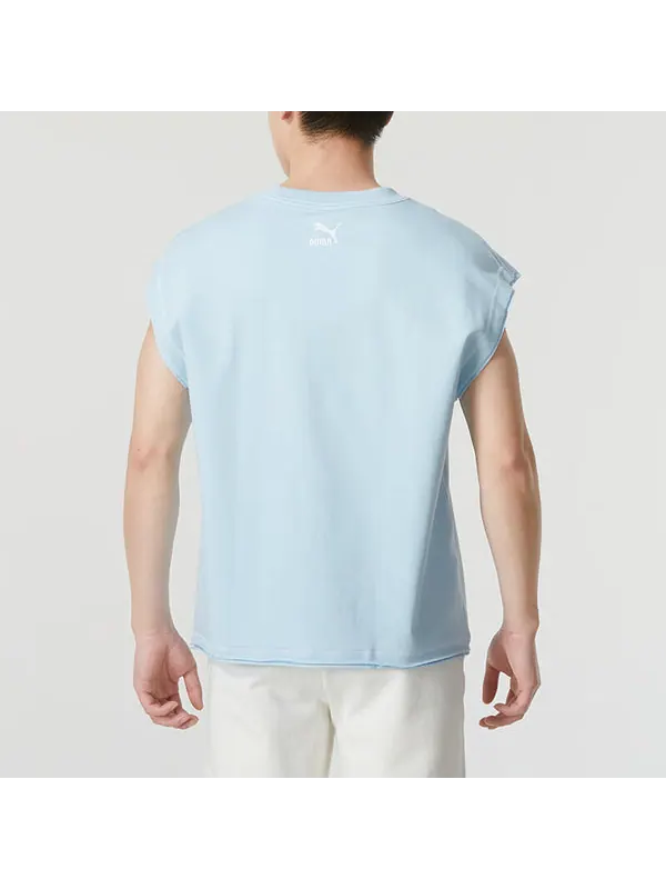 Жилет sole logo vest 'pale blue' Puma — изображение 4 из 4, синий/белый