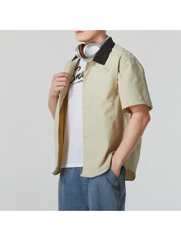 Рубашка prairie resort shirt 'tan' Puma — изображение 2 из 3, бежевый
