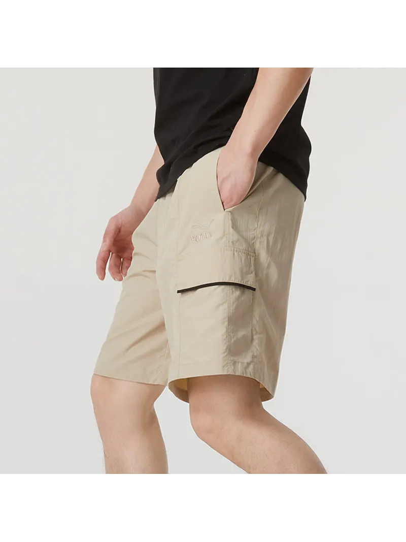 Спортивные шорты PUMA Prairie Resort Shorts 'Tan' — изображение 4 из 4, бежевый