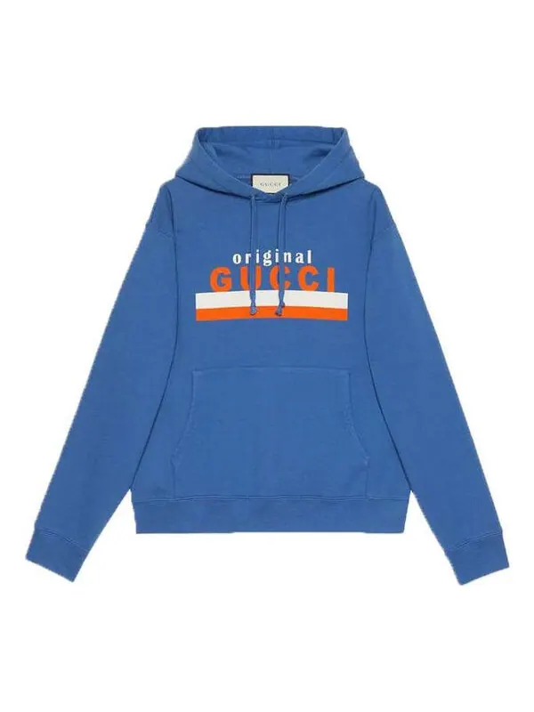 Толстовка Gucci Original Printing Logo, с длинным рукавом — изображение 1 из 4, синий