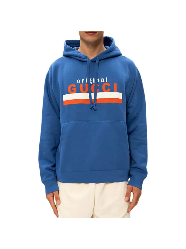 Толстовка Gucci Original Printing Logo, с длинным рукавом — изображение 2 из 4, синий