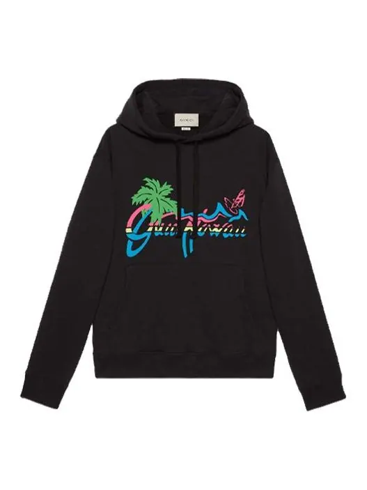 Толстовка Gucci Hawaii Rainbow Print, мужская — изображение 1 из 4, черный