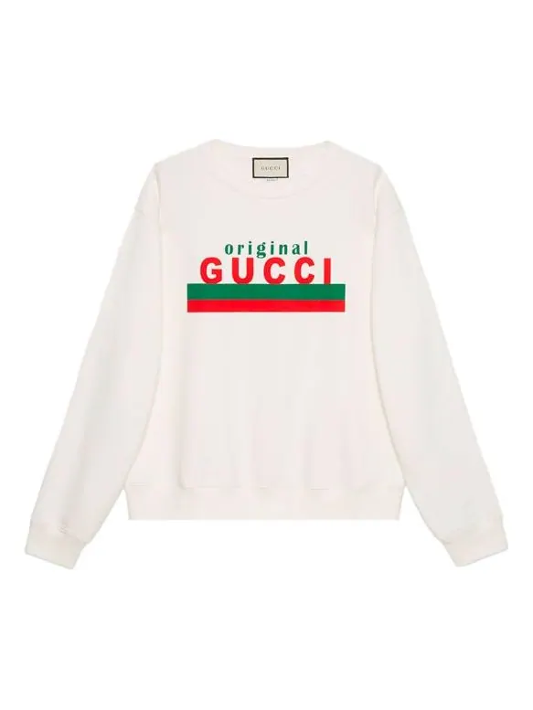 Толстовка Gucci Original Print Crew Sweat — изображение 1 из 4, белый