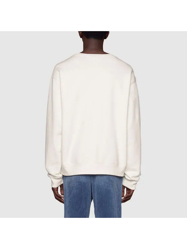 Толстовка Gucci Original Print Crew Sweat — изображение 4 из 4, белый