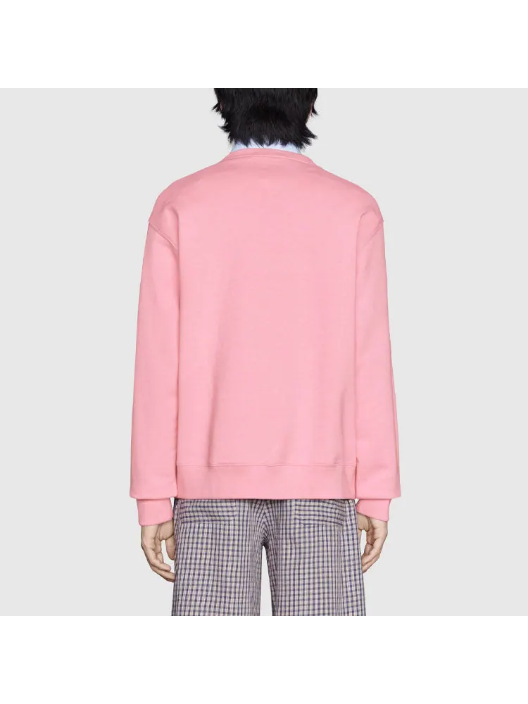 Толстовка Gucci Rainbow Stars Crewneck Sweatshirt — изображение 4 из 6, розовый