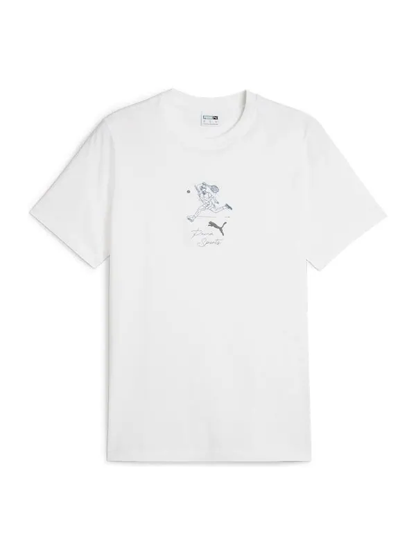 Футболка team graphic t-shirt 'white' Puma — изображение 1 из 2, белый