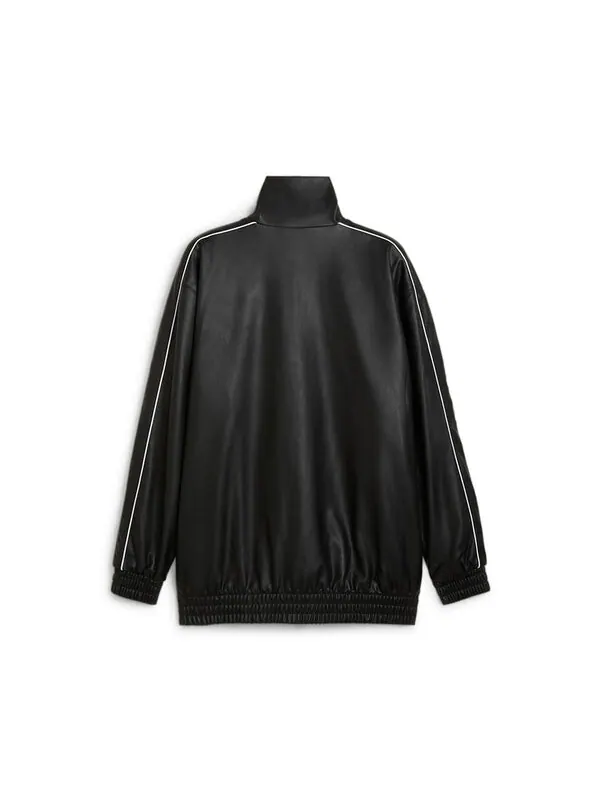 Куртка t7 pleather track jacket 'black' Puma — изображение 2 из 2, черный