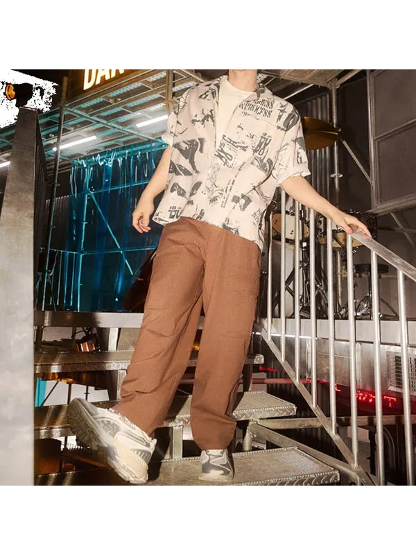 Брюки cargo pants 'brown' Puma — изображение 2 из 2, коричневый