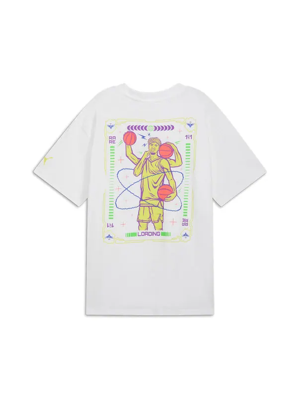 Футболка x melo spark basketball t-shirt 'white' Puma — изображение 2 из 2, белый