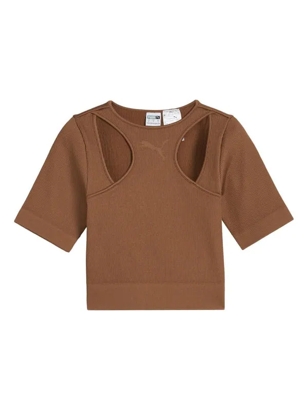Футболка dare to muted motion t-shirt 'brown' Puma — изображение 1 из 3, коричневый
