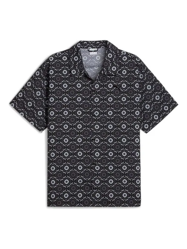 Рубашка classics new prep aop woven shirt 'black' Puma — изображение 1 из 2, черный