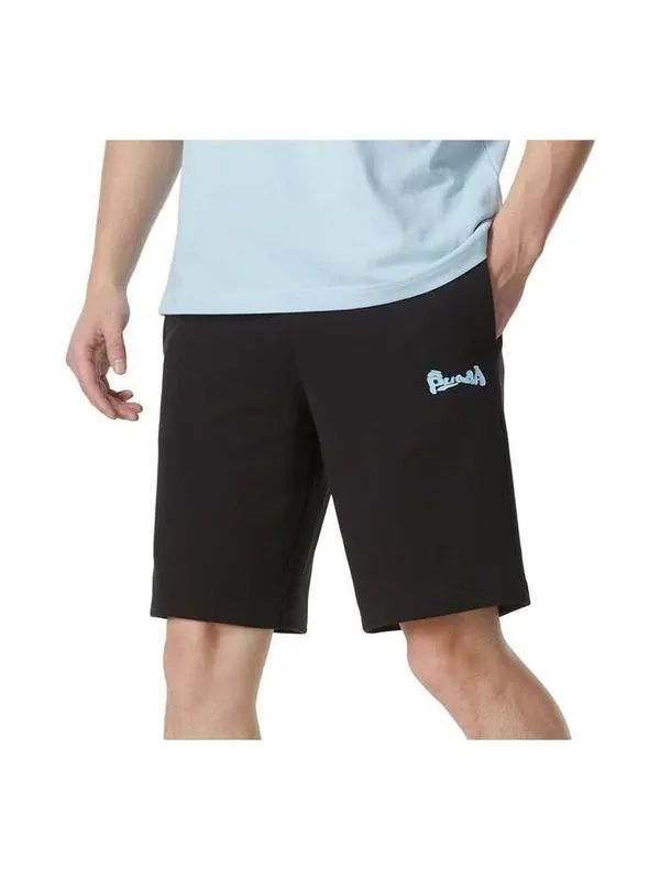 Шорты logo casual shorts 'black' Puma — изображение 1 из 4, черный/синий