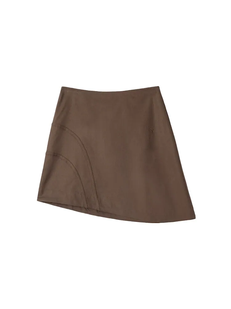 Юбка (WMNS) Puma Own The Spotlight Skirt 'Brown' 628229-13 — изображение 2 из 3, коричневый