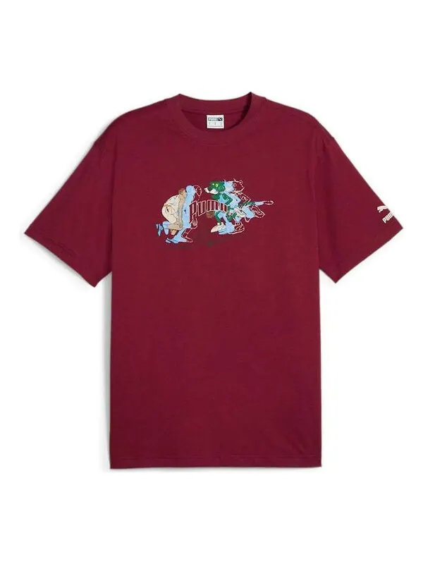 Футболка herren team for the fanbase t-shirt 'red' Puma — изображение 1 из 2, красный