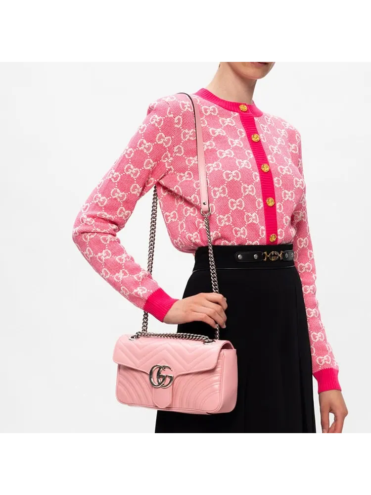 Кардиган Gucci Full Cotton Wool, Свободный крой — изображение 4 из 4, розовый