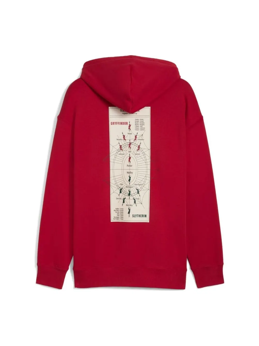 Худи PUMA x Harry Potter Relaxed Hoodie 'Dark Crimson' — изображение 1 из 2, красный