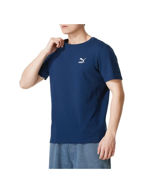 Футболка logo sports t-shirt 'navy' Puma — изображение 3 из 4, темно-синий