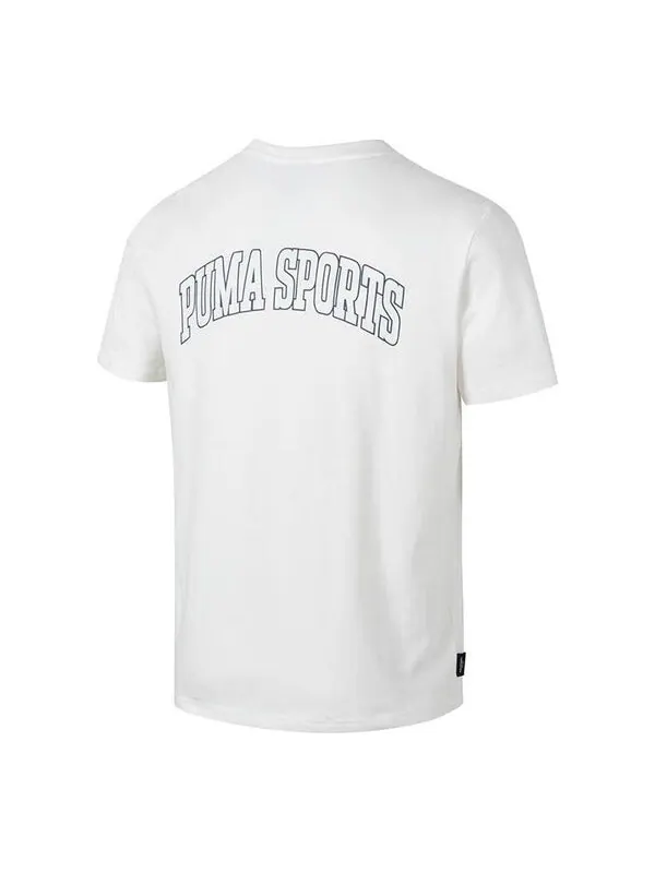 Футболка logo sports t-shirt 'white' Puma — изображение 2 из 4, белый