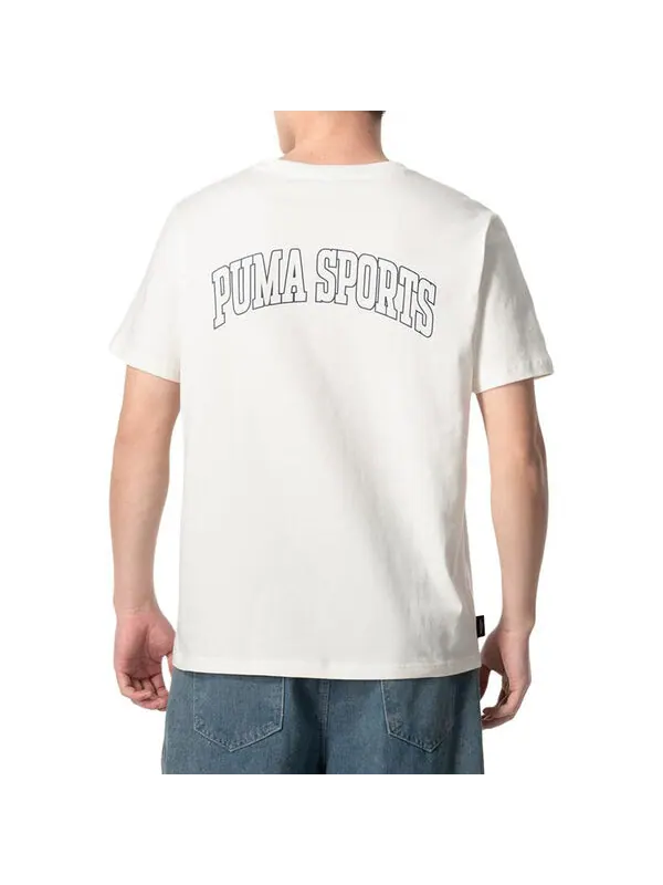Футболка logo sports t-shirt 'white' Puma — изображение 4 из 4, белый
