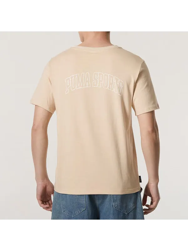 Футболка logo sports t-shirt 'khaki' Puma — изображение 4 из 4, хаки
