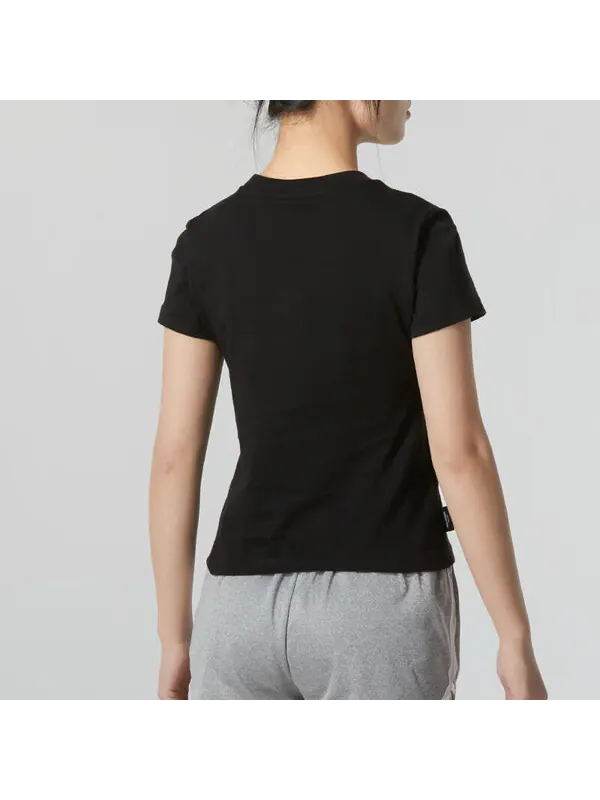 Футболка wordmark logo t-shirt small fit 'black' Puma — изображение 4 из 4, черный