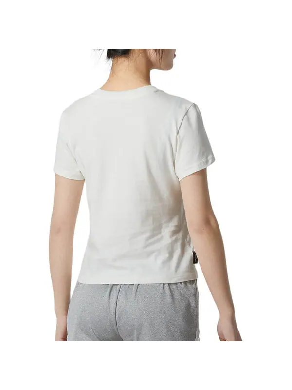 Футболка wordmark logo t-shirt small fit 'white' Puma — изображение 4 из 4, белый