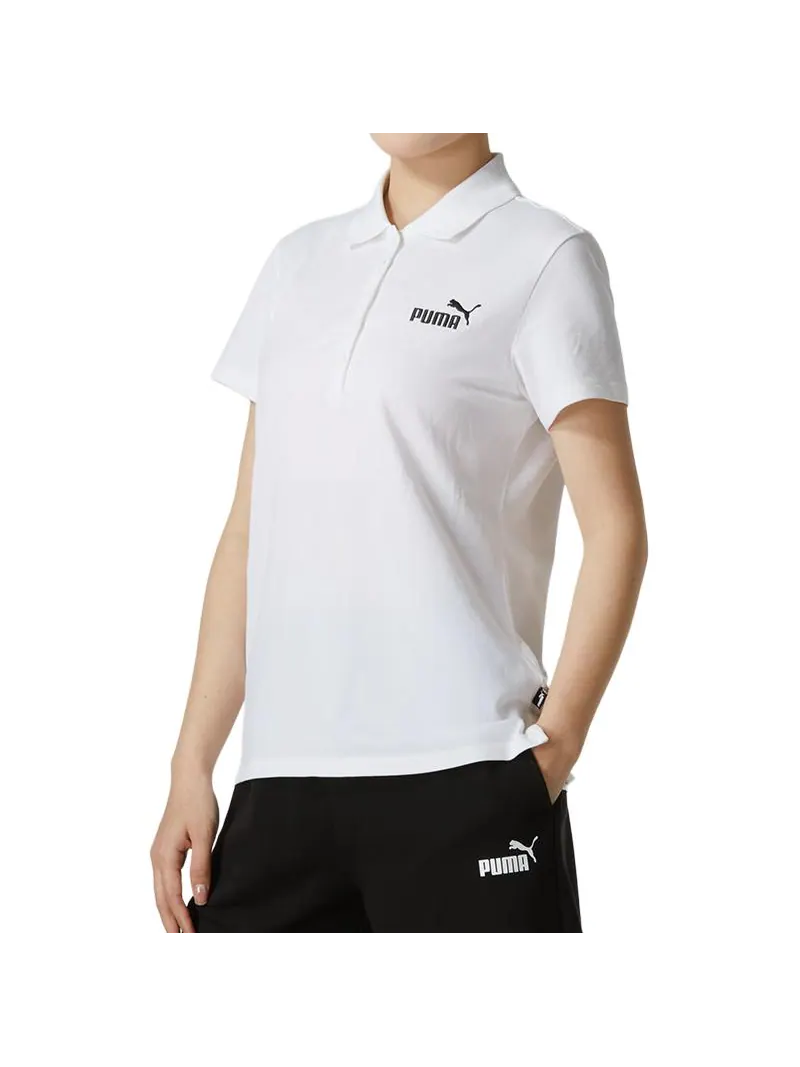 Поло (WMNS) PUMA Logo Polo 'White' 630564-02 — 3