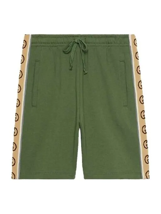 Шорты knitted cotton shorts for men green Gucci — изображение 1 из 3, зеленый