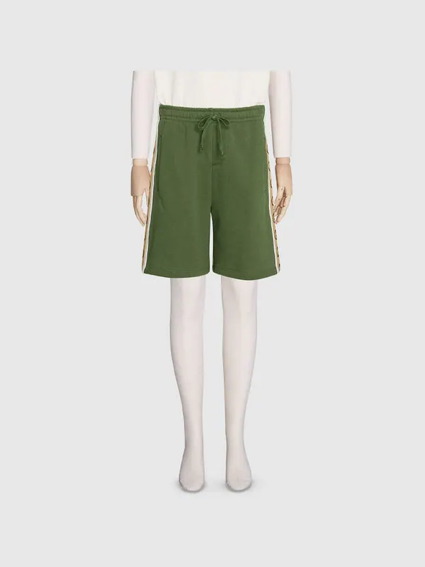 Шорты knitted cotton shorts for men green Gucci — изображение 2 из 3, зеленый