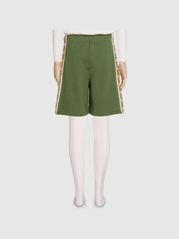 Шорты knitted cotton shorts for men green Gucci — изображение 3 из 3, зеленый